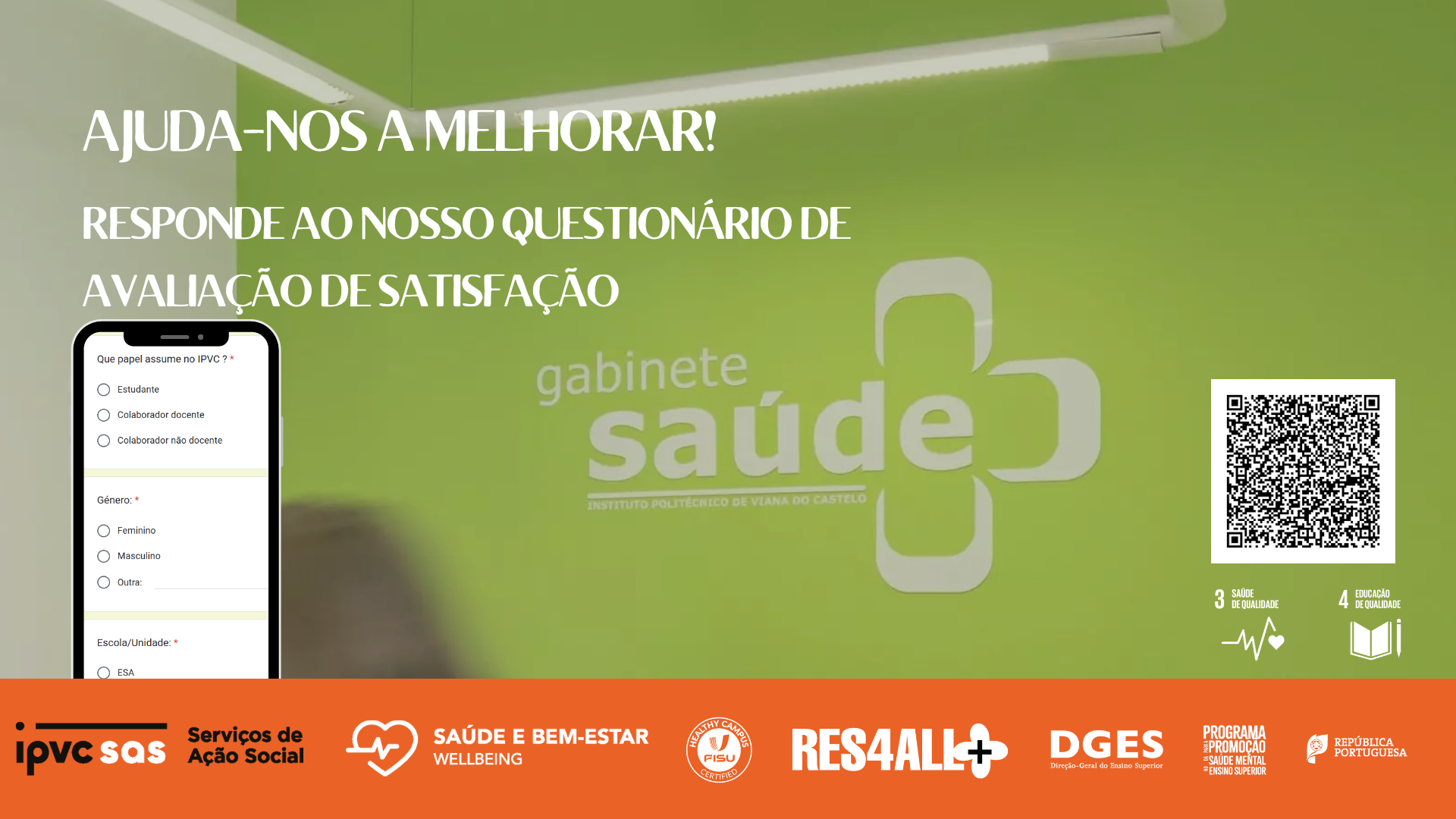 Questionário de avaliação e satisfação