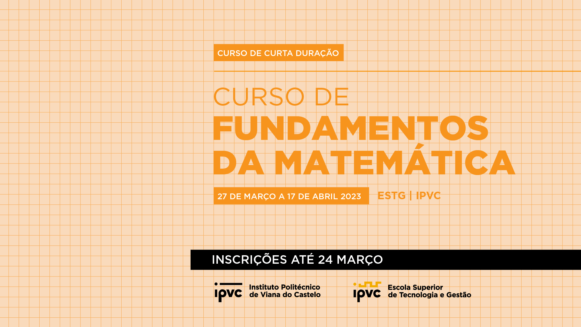 (Português) Fundamentos da Matemática | Inscrições até 24 de março